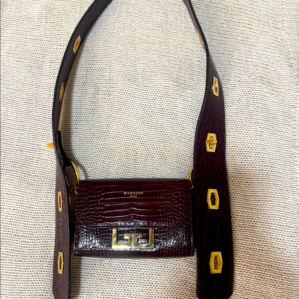 Givenchy Nano Eden Crocodile Embossed Leather Bag